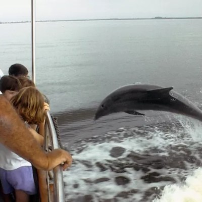 a man standing next to a body of water