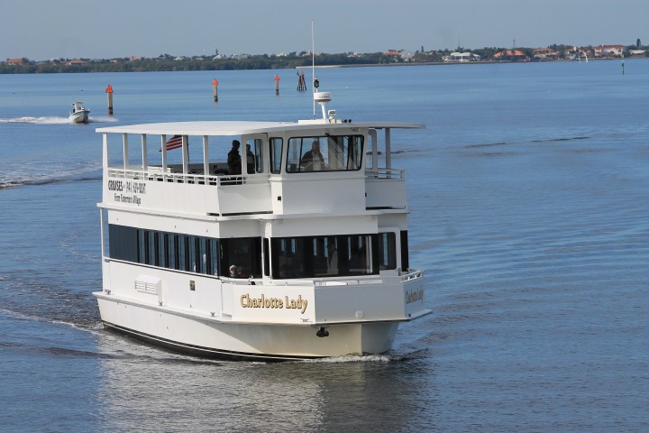 a large ship in the water